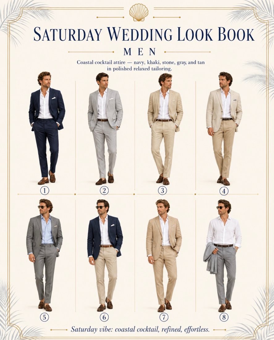 Saturday wedding look book for men