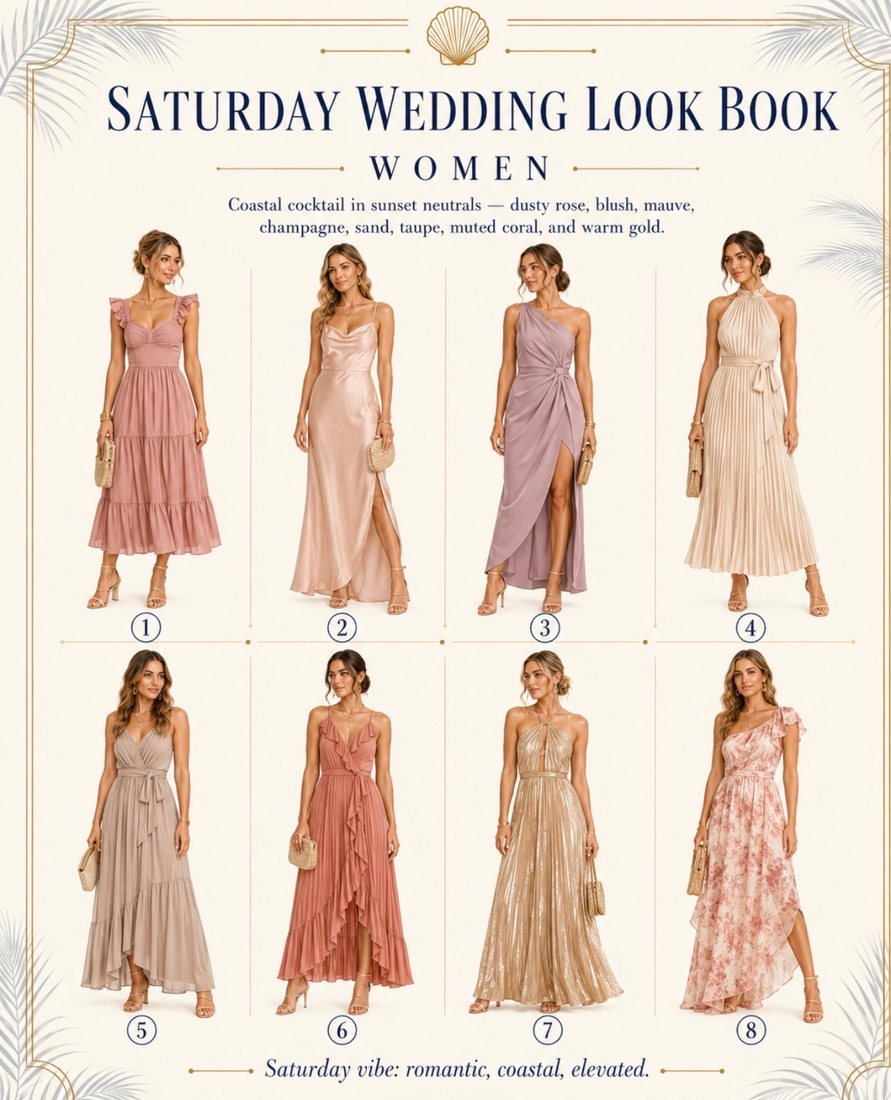 Saturday wedding look book for women